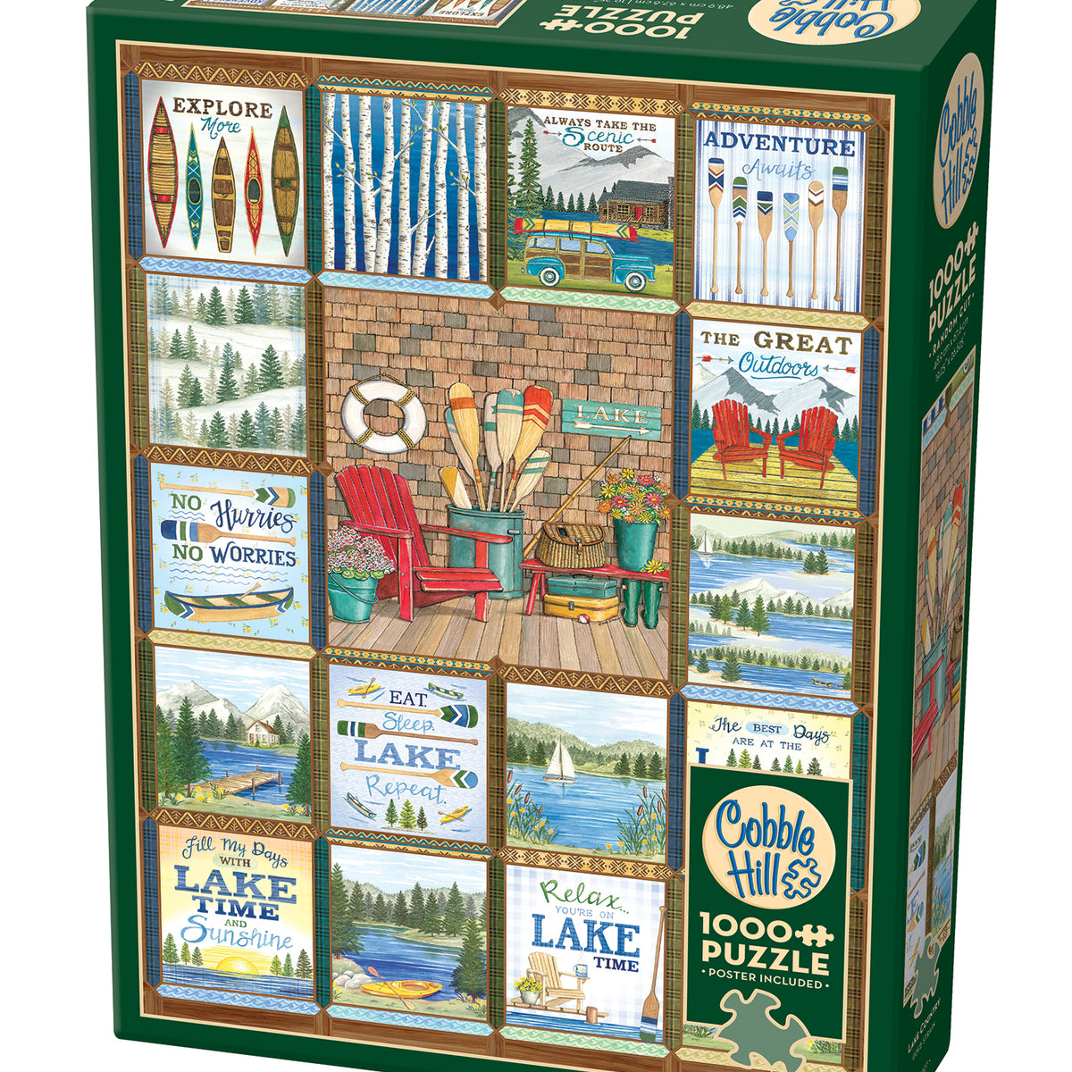 Cobble Hill Country Paradise 500-Piece Jigsaw Puzzle – Random Cut With Poster, Made In USA