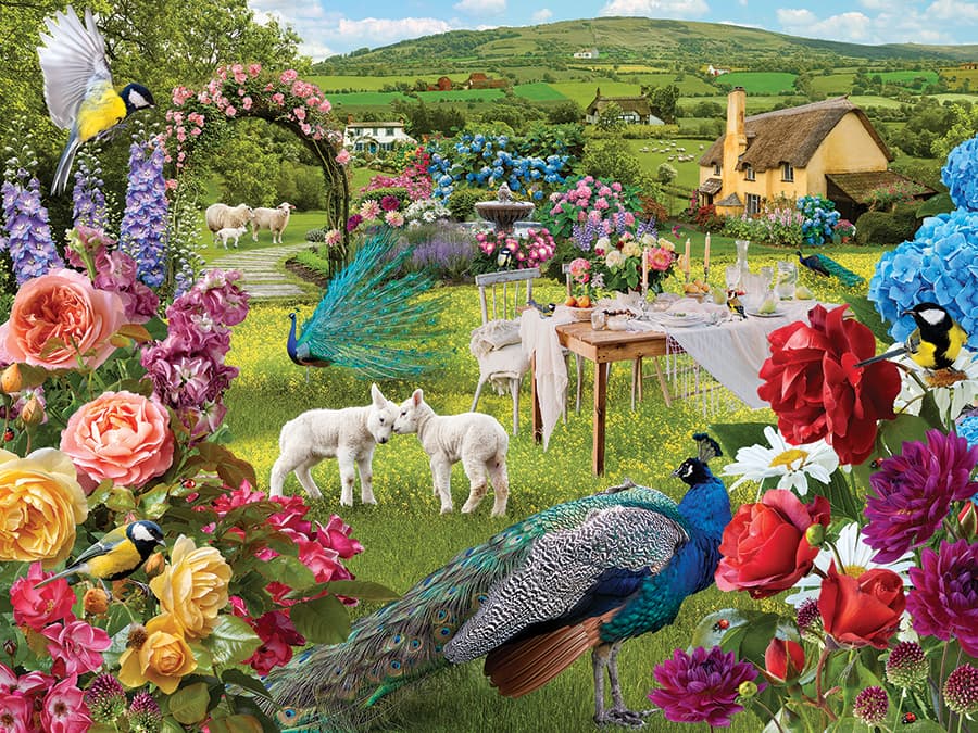 Little Lambs Rose Garden | 1000 Piece
