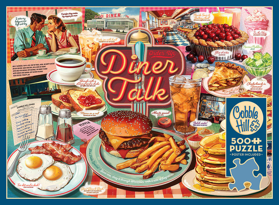 Diner Talk | 500 Piece | AI Assistance