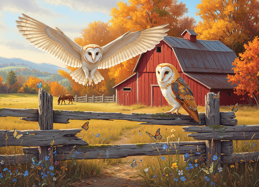 Barn and Owls | 500 Piece | AI Assistance