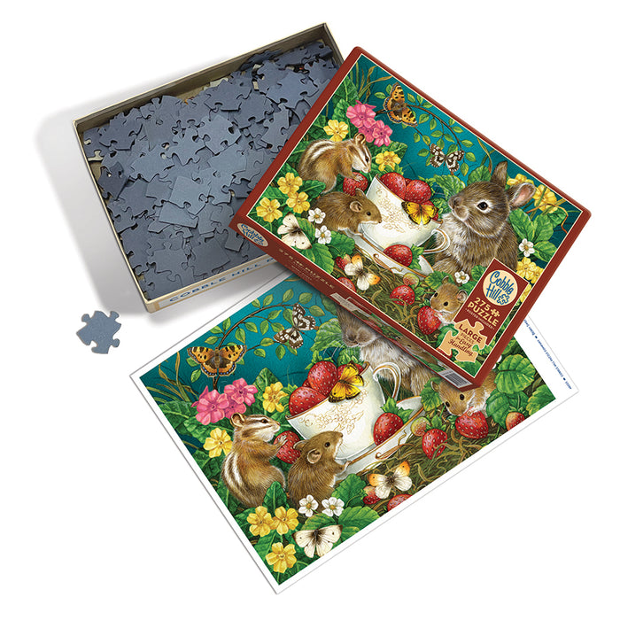Cobble Hill 275 Piece Jigsaw Puzzle - 'Berry Sweet', Easy-Handling, Includes Poster
