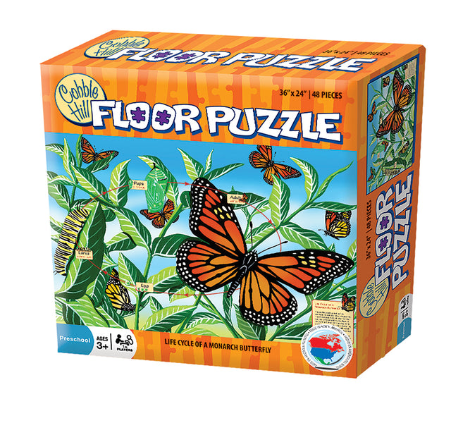 The Butterfly Chase in May 限定版 2枚セット Life Cycle of a Monarch Butterfly (Floor 48pc) |Cobble Hill