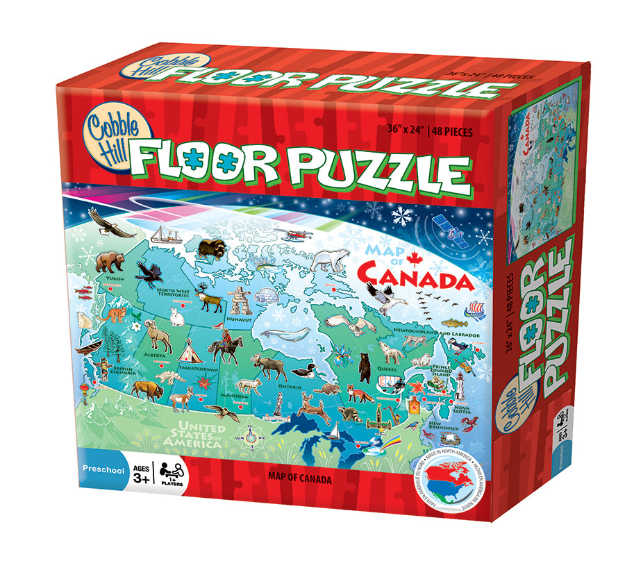 Map of Canada (Floor 48pc) Cobble Hill Puzzles Canada site