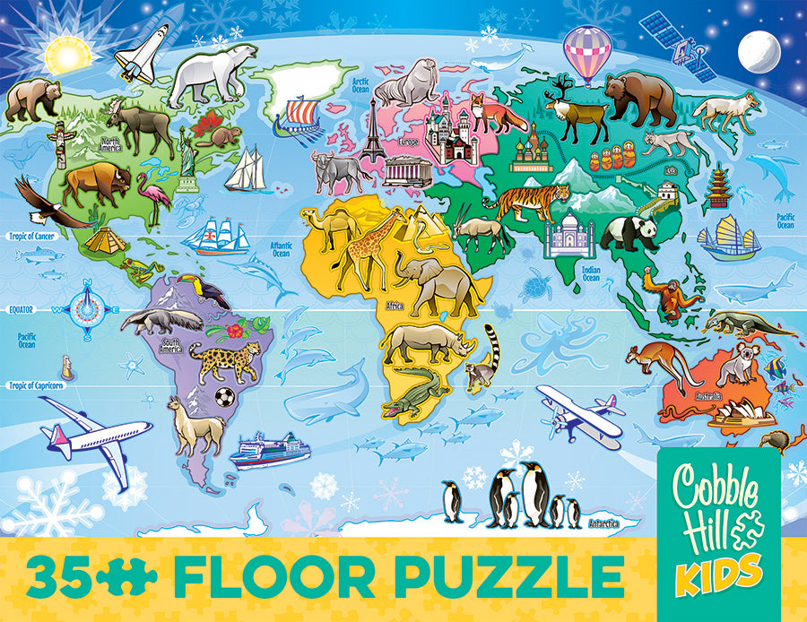 Map of the World | Floor Puzzle 35pc