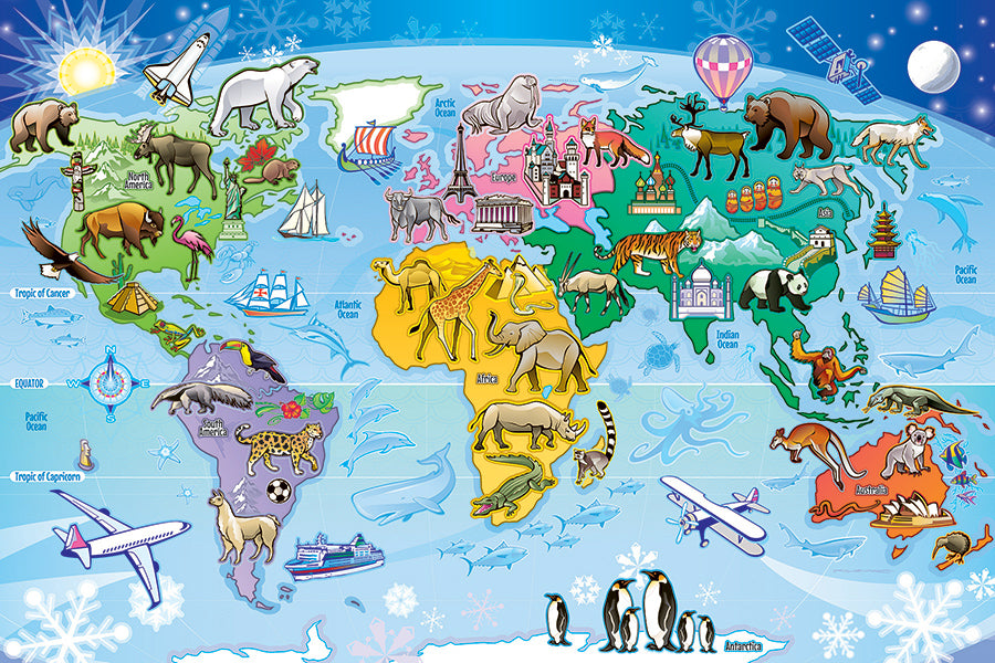 Map of the World | Floor Puzzle 35pc