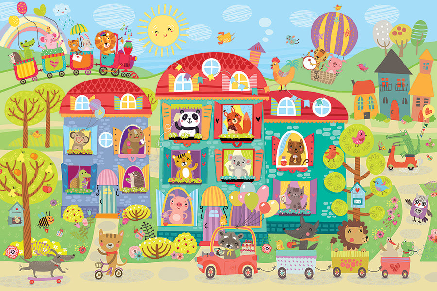 Friendly Neighbors | Floor Puzzle 35pc