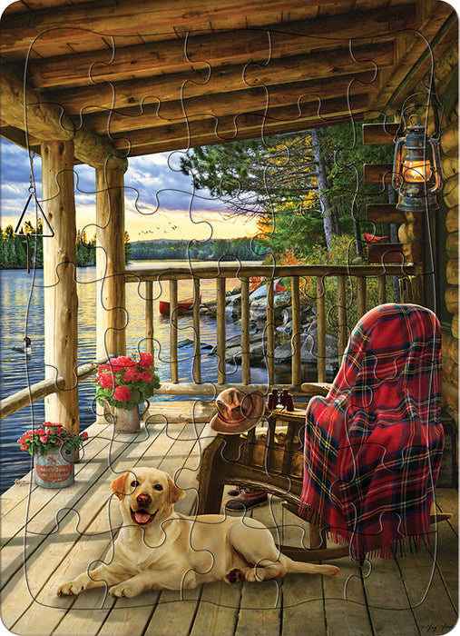 Lake Cabin Labrador (tray) | 35 Piece Tray