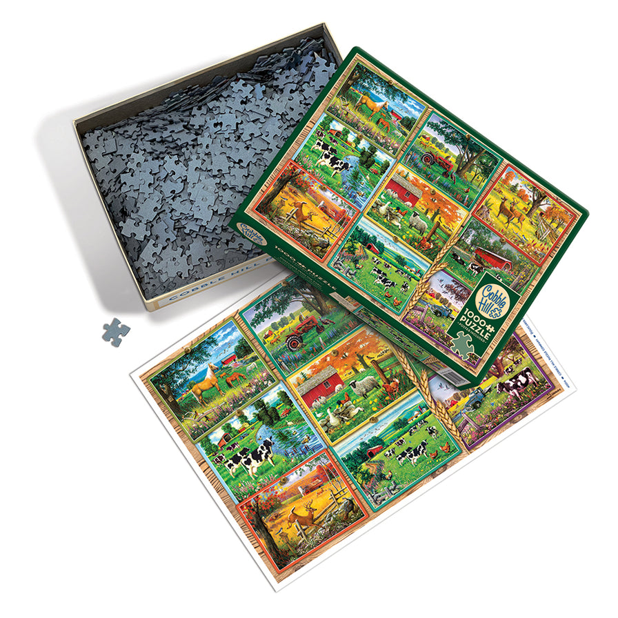 Postcards from the Farm 1000 piece jigsaw| 40014 |Cobble Hill Puzzles ...