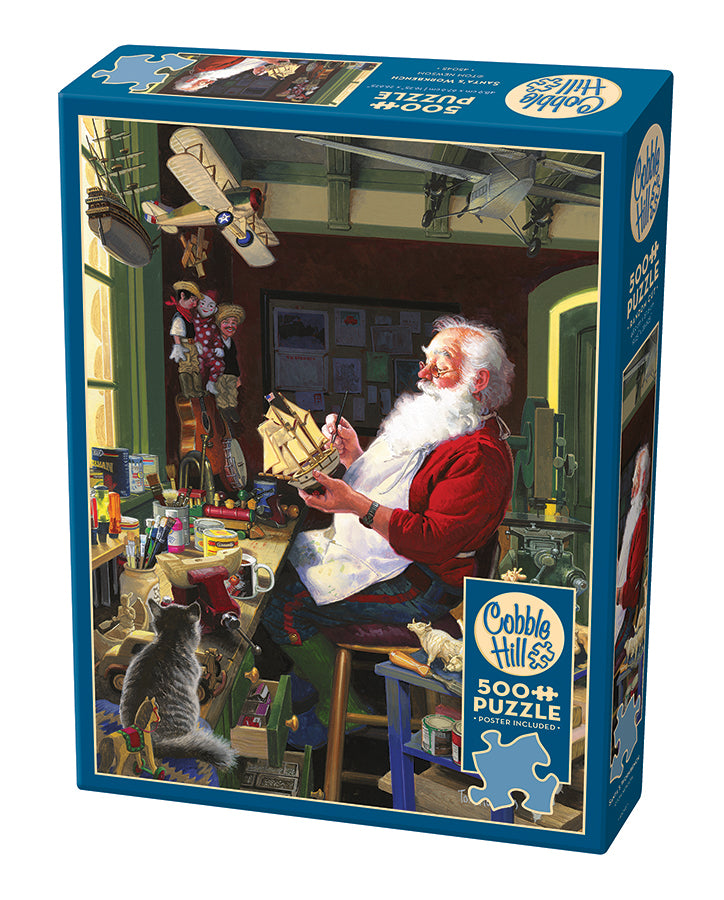 Santa's Workbench 500 piece jigsaw| 45045 |Cobble Hill Puzzles