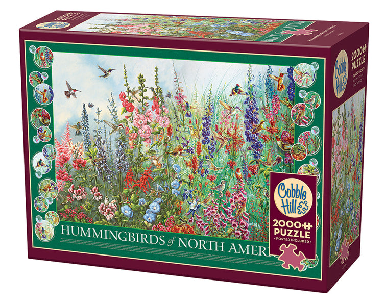 【未開封】Cobble Hill ジグソーパズル2000ピース 輸入 美品 希少 49015-hummingbirds-of-north-