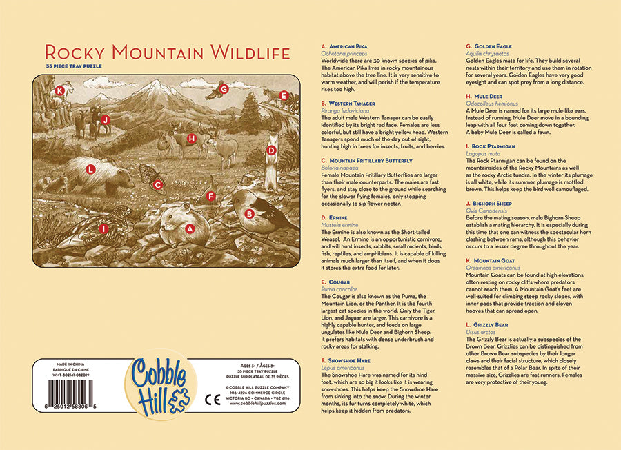 Rocky Mountain Wildlife (tray) | 35 Piece Tray